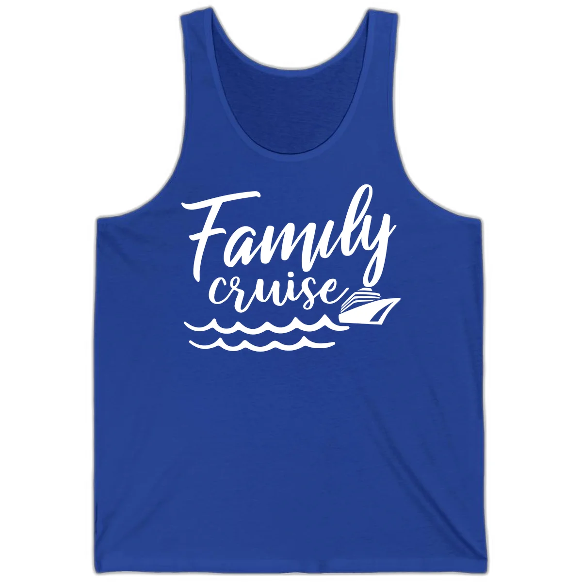 Family Cruise Adventure Tank Top in True Royal