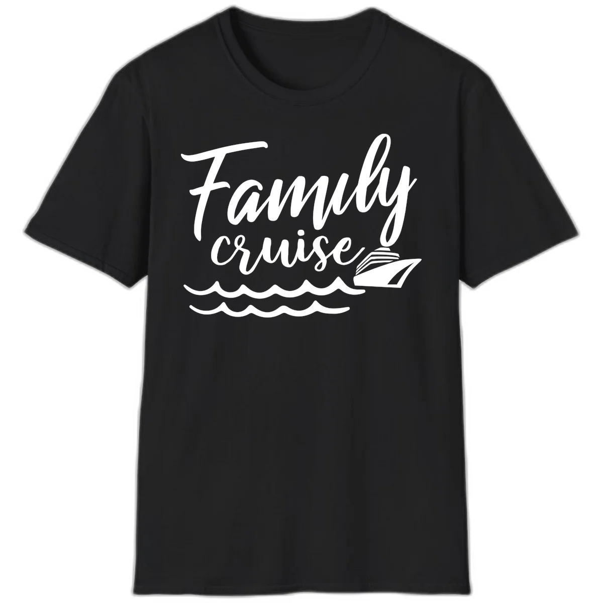 Family Cruise Adventure Vacation T-Shirt in Black