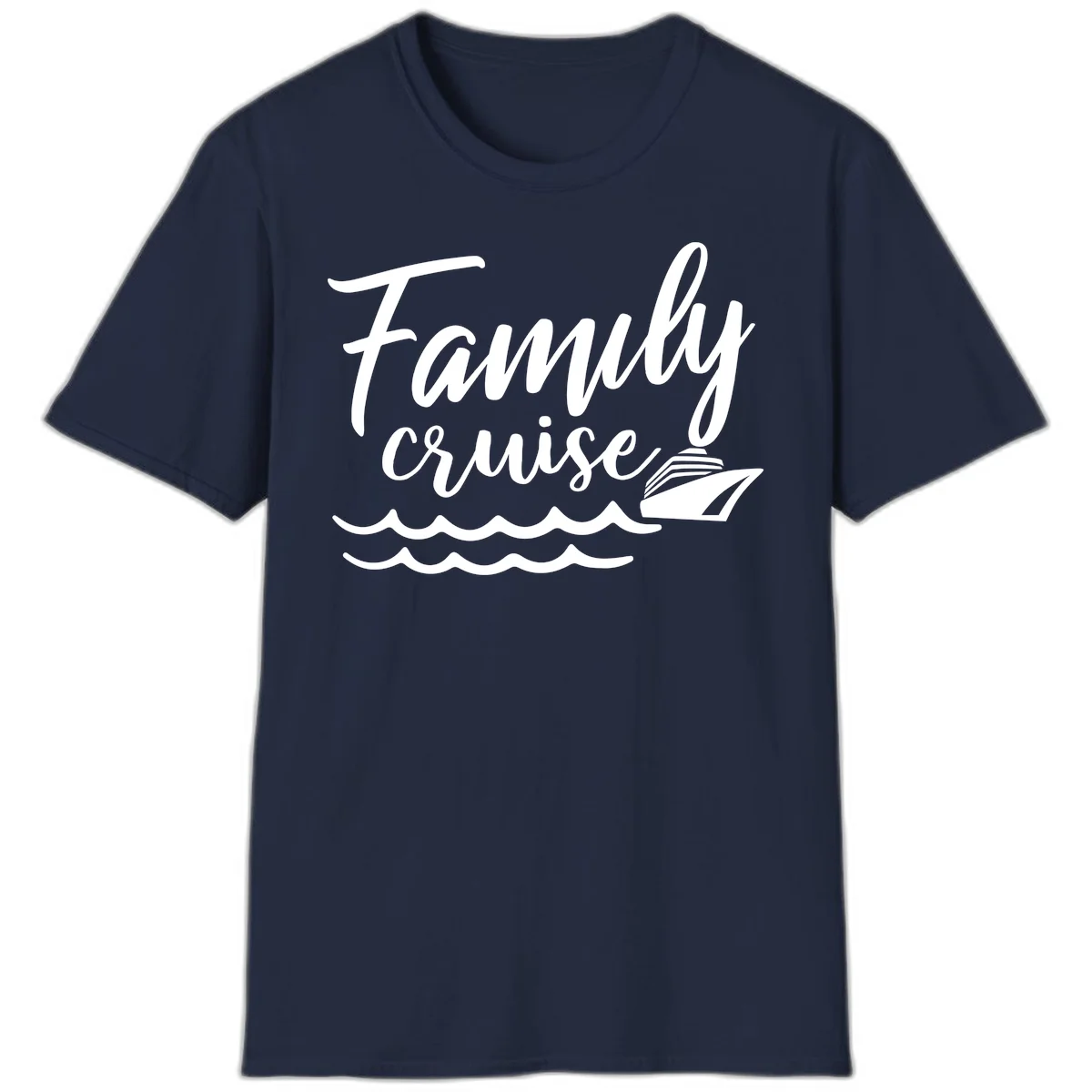 Family Cruise Adventure Vacation T-Shirt in Navy