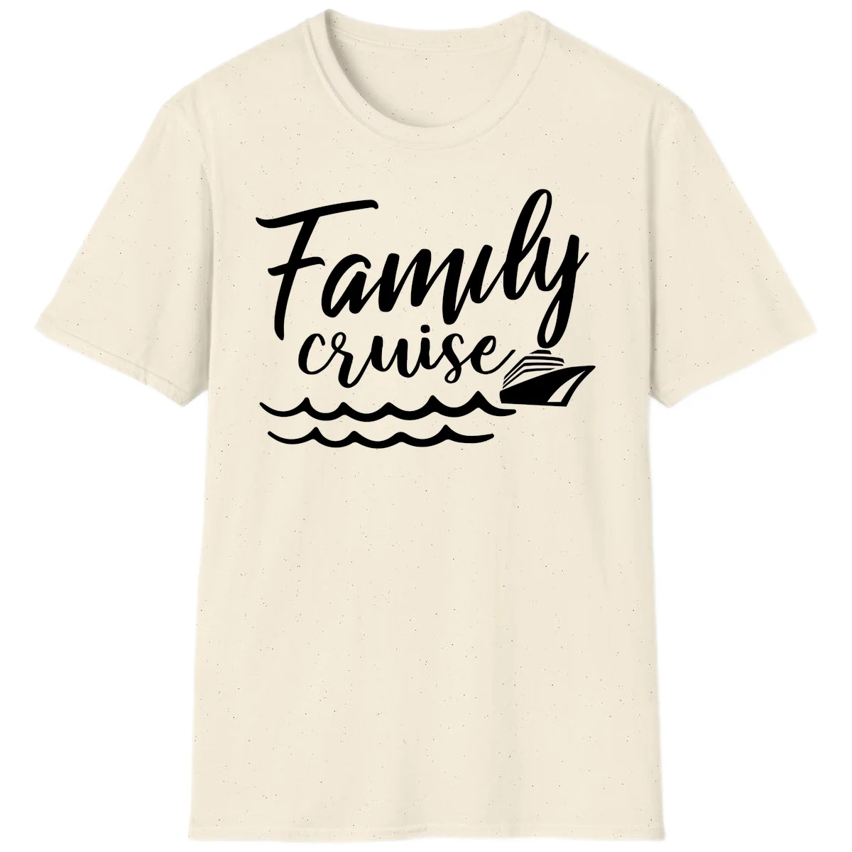 Family Cruise Adventure Vacation T-Shirt in Natural
