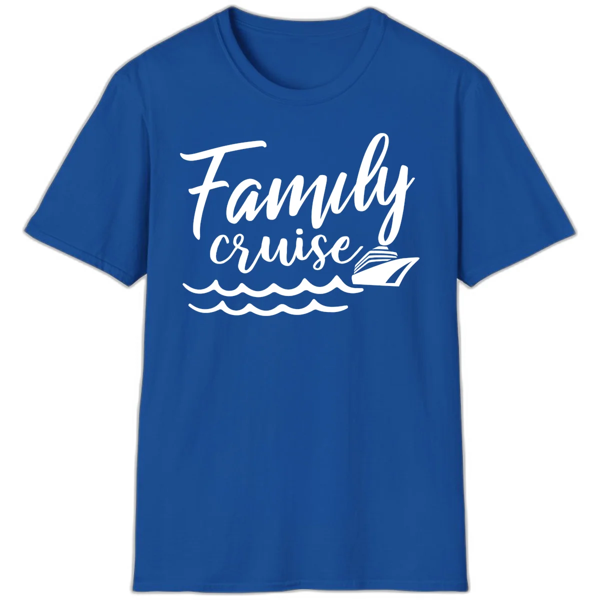 Family Cruise Adventure Vacation T-Shirt in Royal