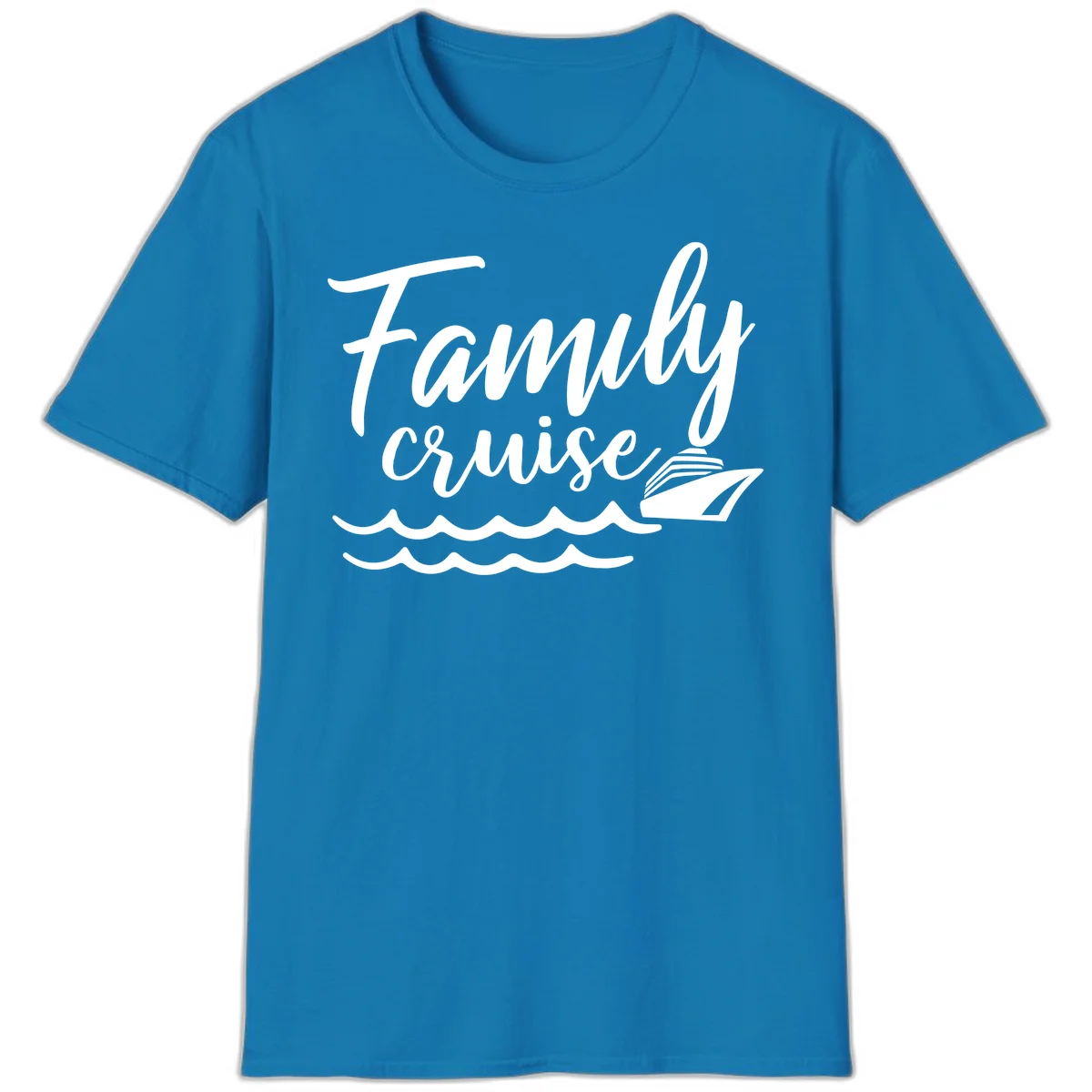Family Cruise Adventure Vacation T-Shirt in Sapphire