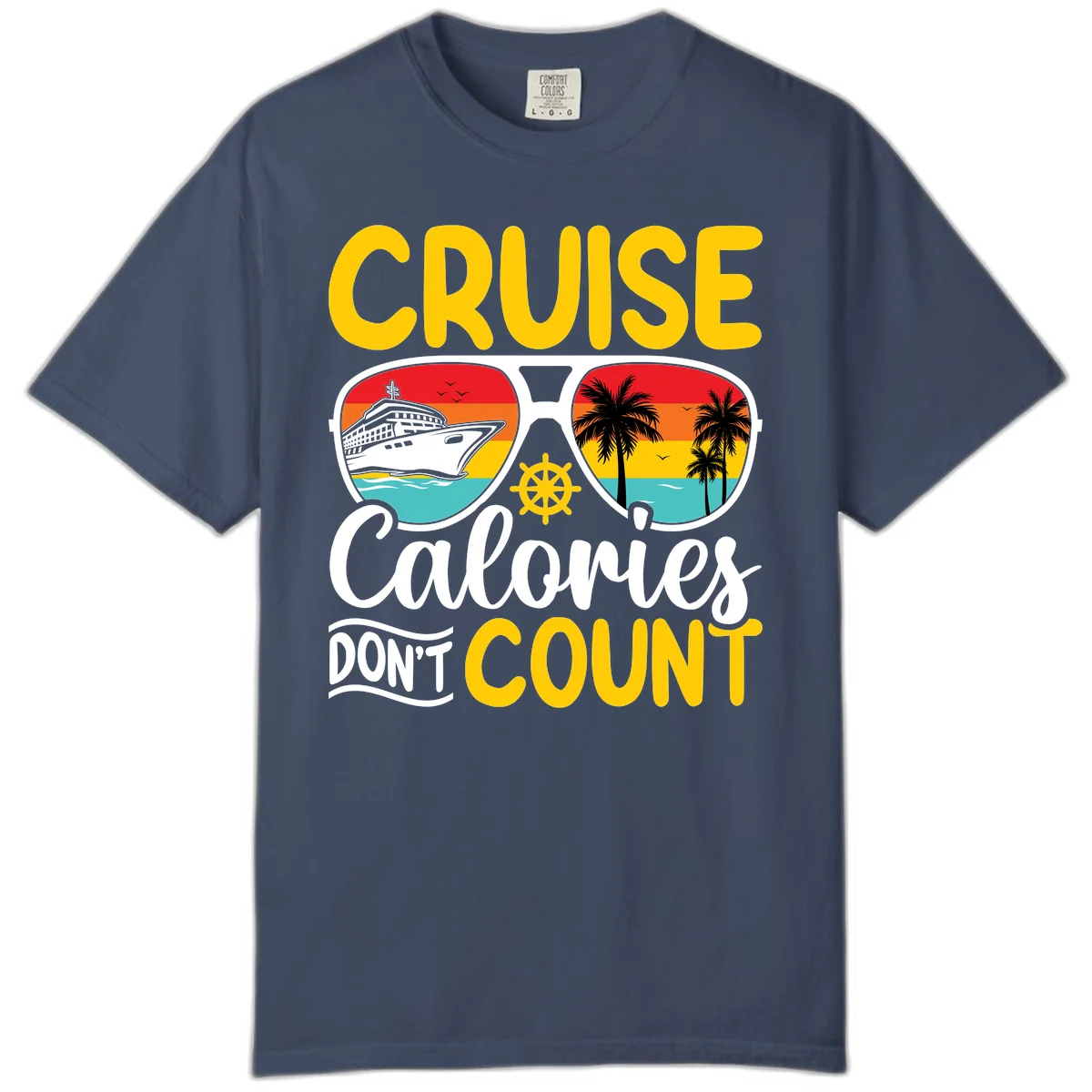 Cruise Calories Don't Count Comfort Color in Midnight