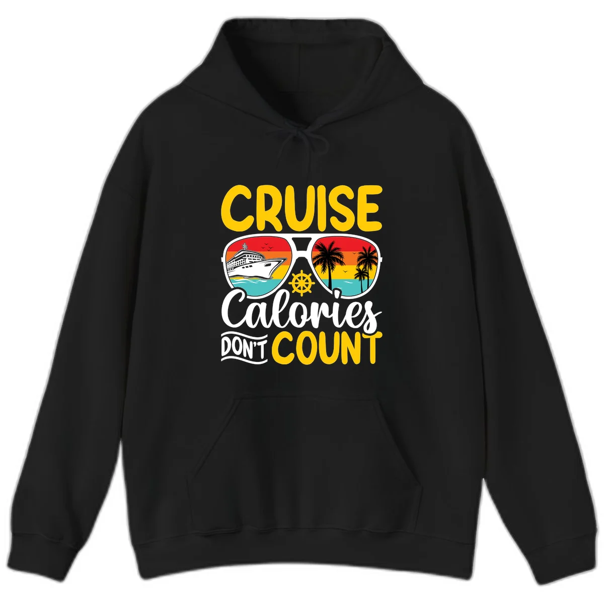 Cruise Calories Don't Count Hoodie in Black