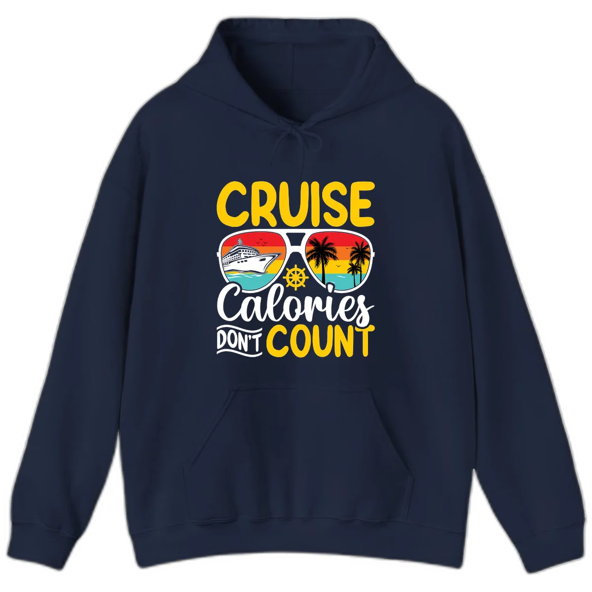 Cruise Calories Don't Count Hoodie in Navy