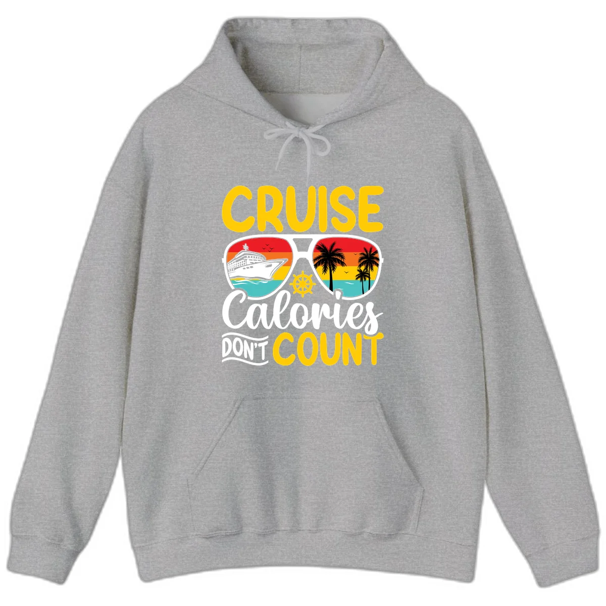 Cruise Calories Don't Count Hoodie in Sport Grey