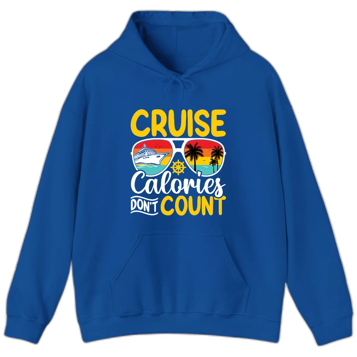 Cruise Calories Don't Count Hoodie in Royal