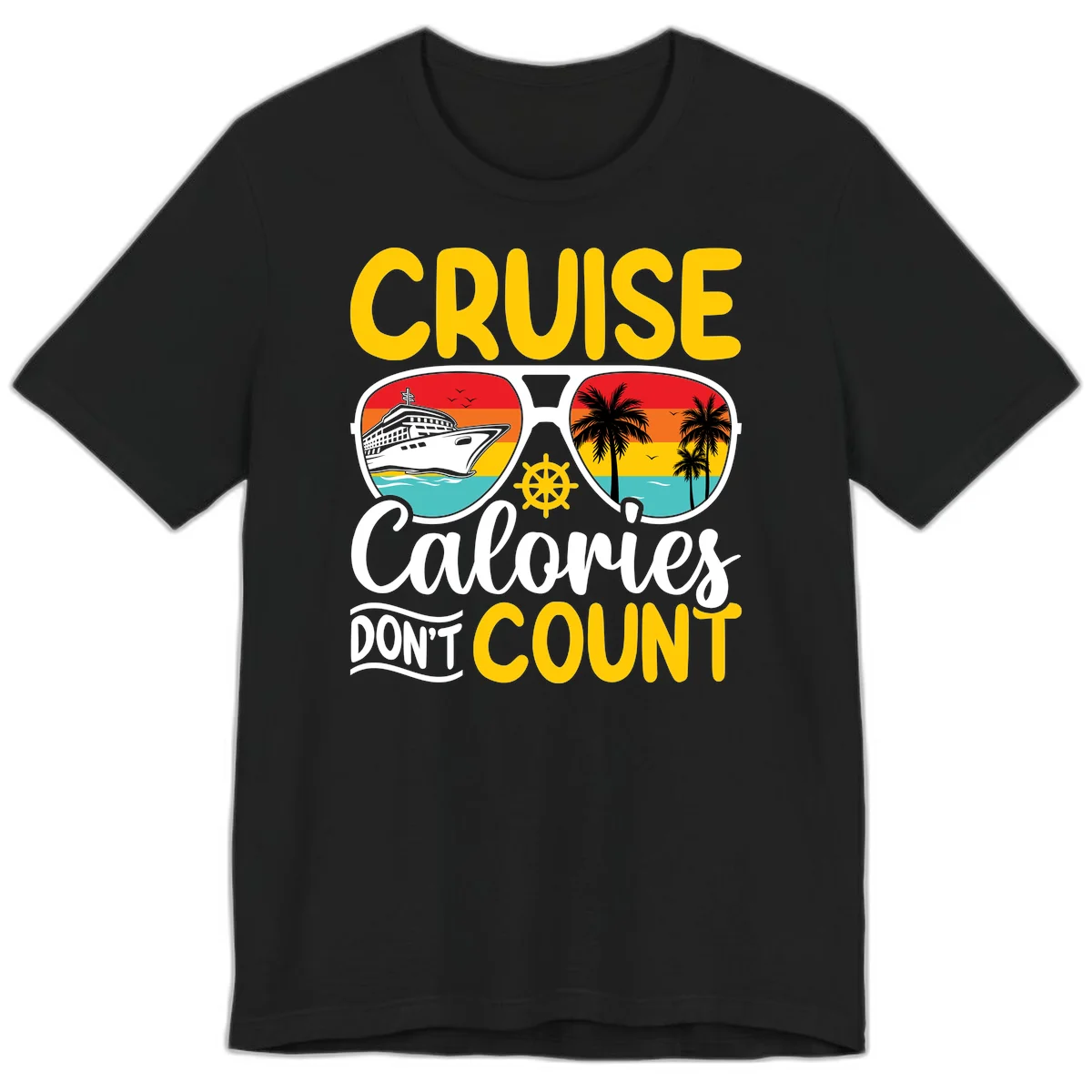 Cruise Calories Don't Count Premium T-Shirt in Black