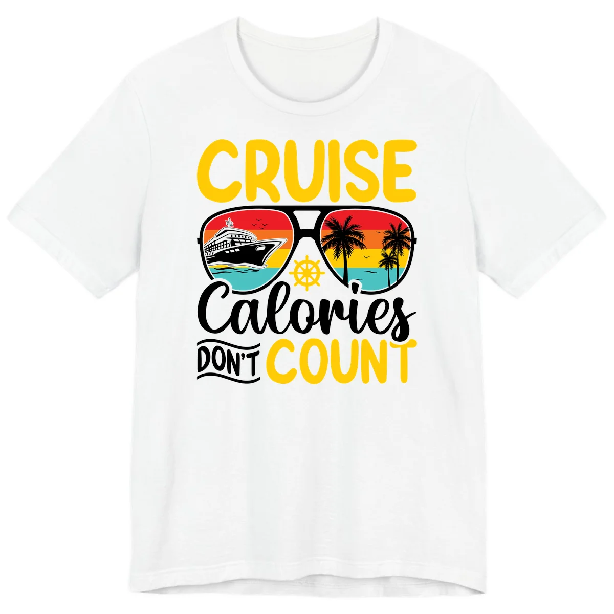 Cruise Calories Don't Count Premium T-Shirt in White