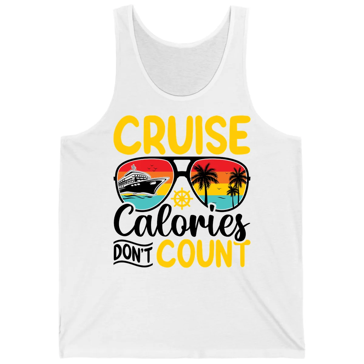 Cruise Calories Don't Count Tank in White