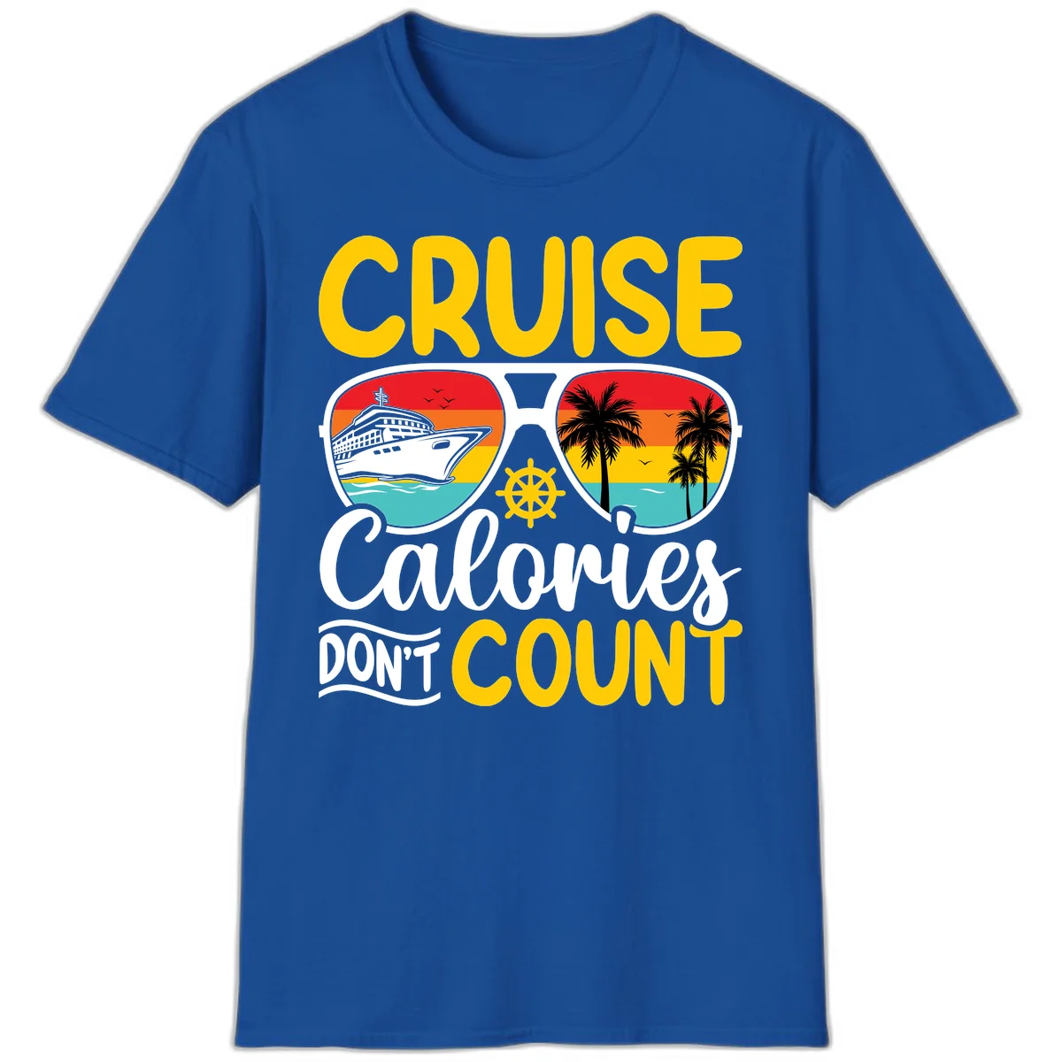 Cruise Calories Don't Count T-Shirt in Royal