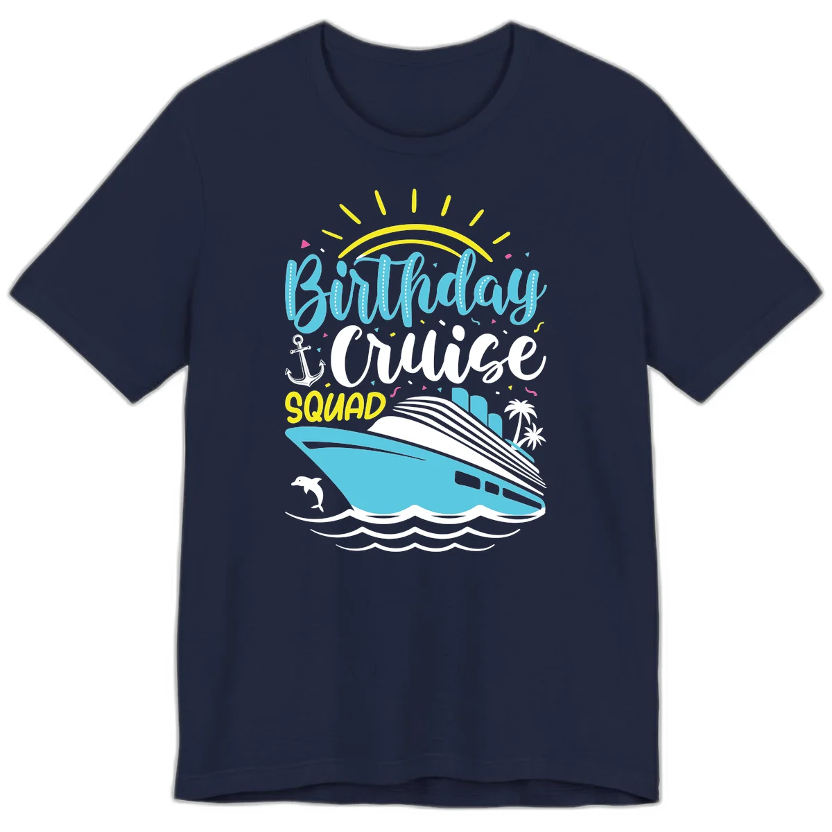 Birthday Cruise Squad Premium T-Shirt in Navy