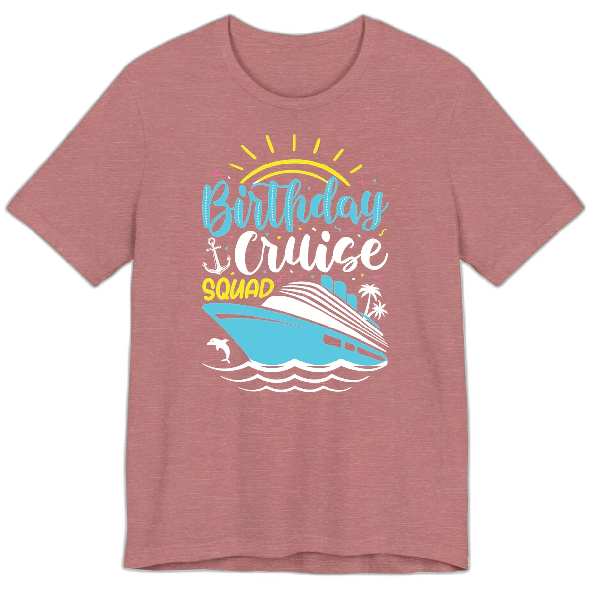 Birthday Cruise Squad Premium T-Shirt in Heather Mauve