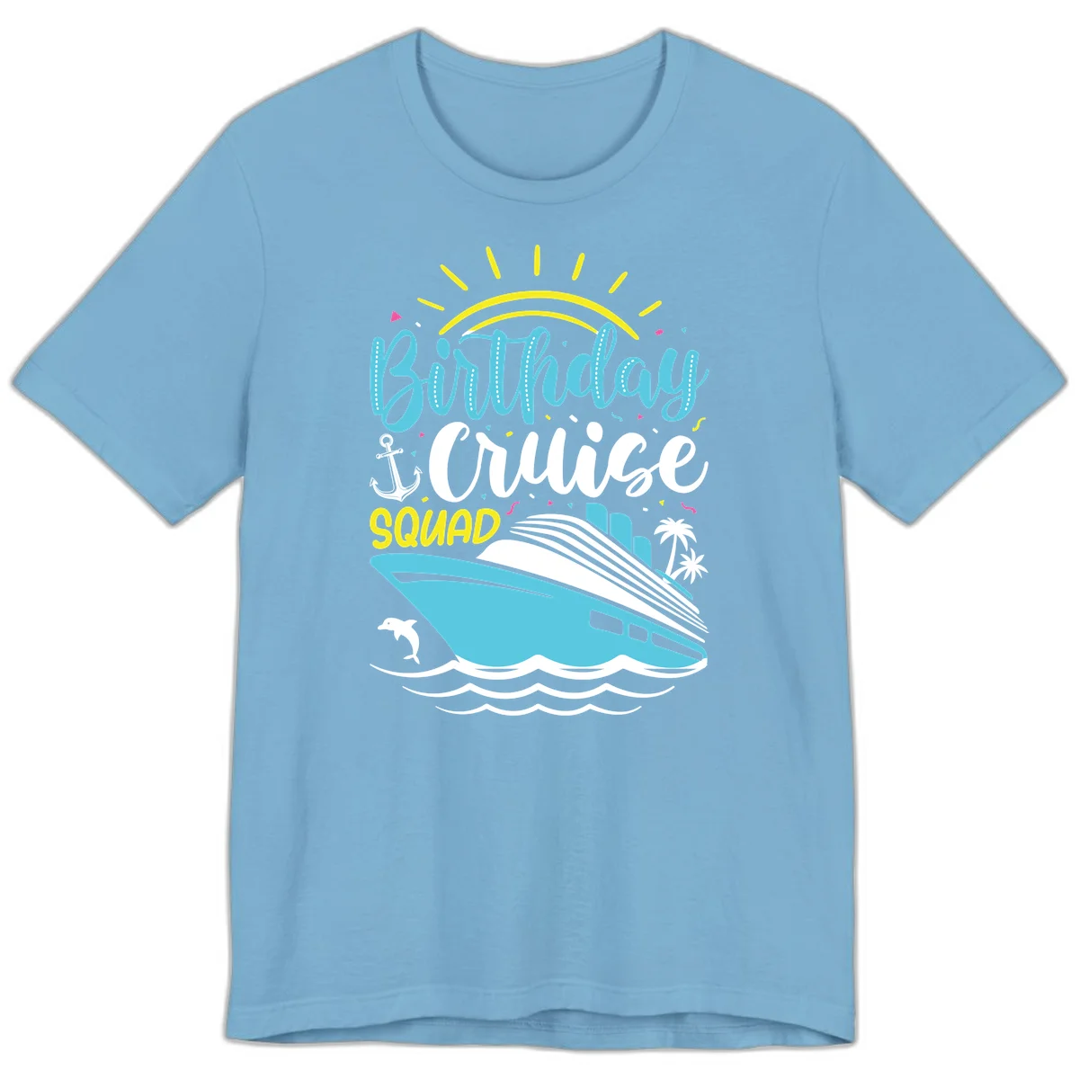 Birthday Cruise Squad Premium T-Shirt in Ocean Blue