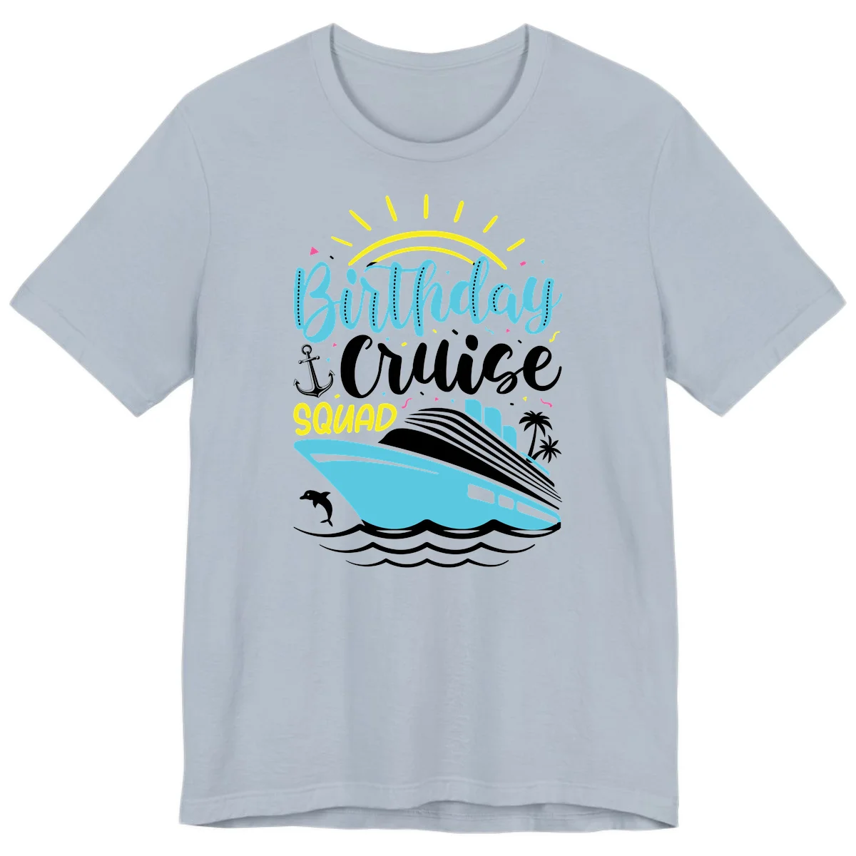 Birthday Cruise Squad Premium T-Shirt in Light Blue