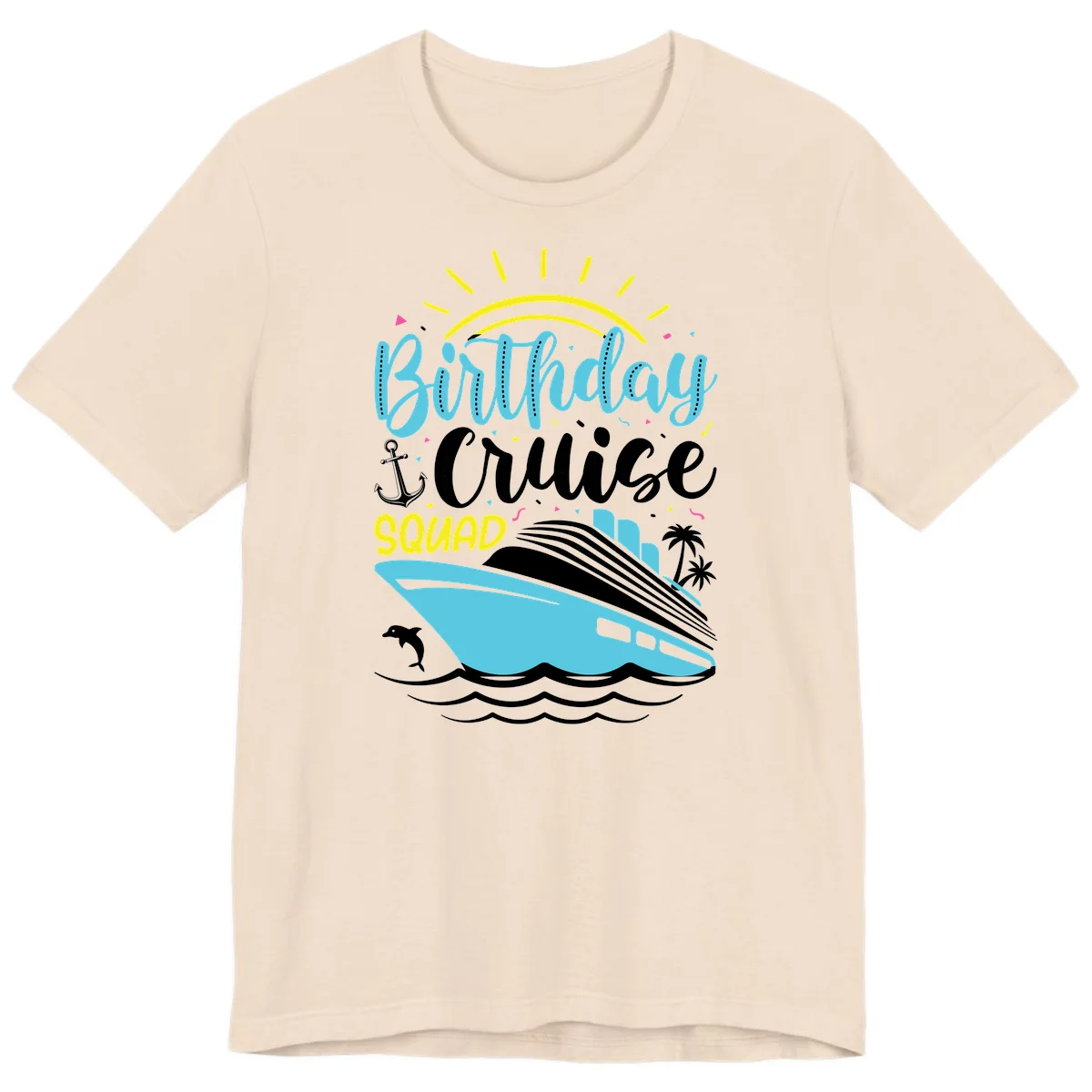 Birthday Cruise Squad Premium T-Shirt in Soft Cream