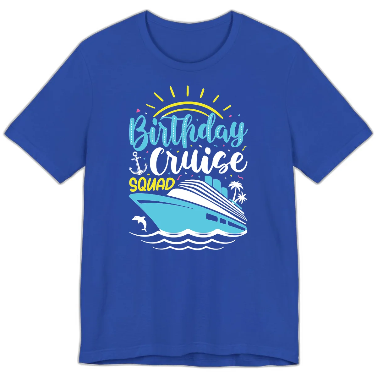 Birthday Cruise Squad Premium T-Shirt in True Royal