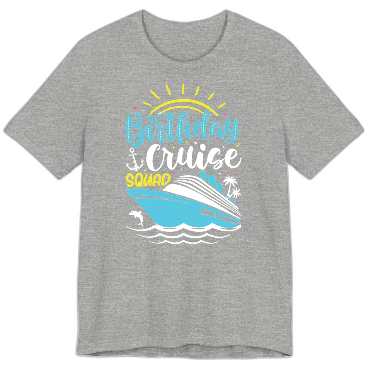Birthday Cruise Squad Premium T-Shirt in Athletic Heather