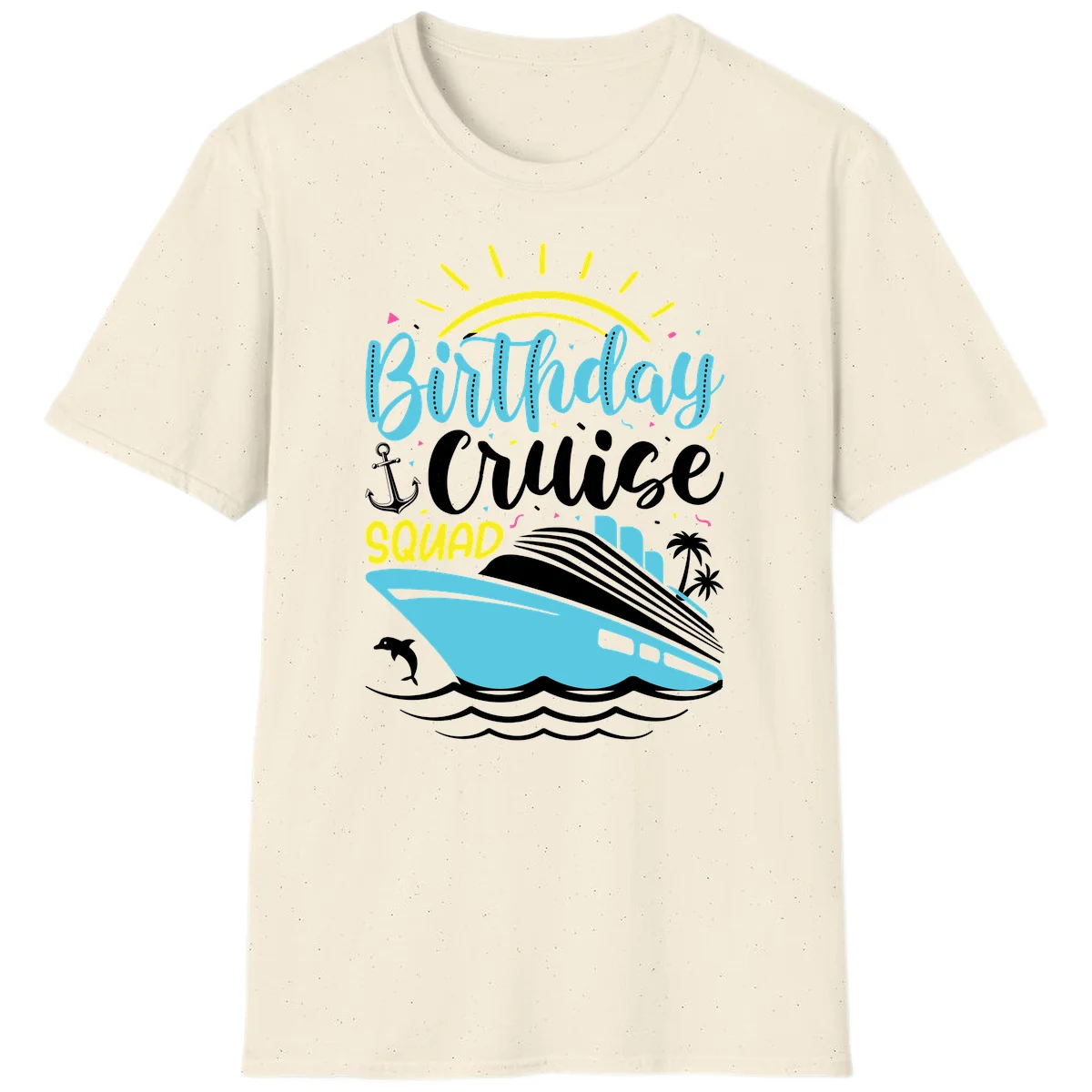 Birthday Cruise Squad T-Shirt in Natural