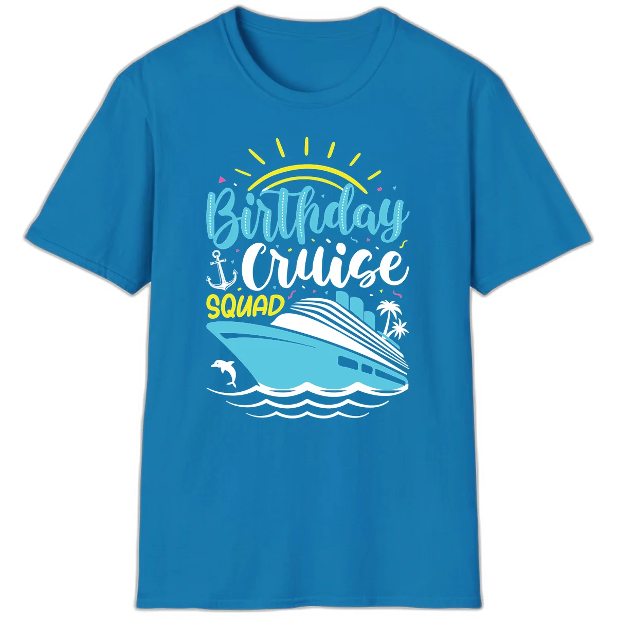 Birthday Cruise Squad T-Shirt in Sapphire