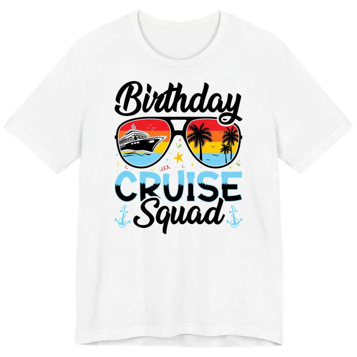 Birthday Cruise Squad Sunglasses Premium T-Shirt in White