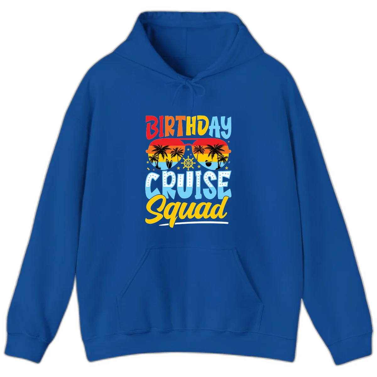 Birthday Cruise Squad Hoodie in Royal
