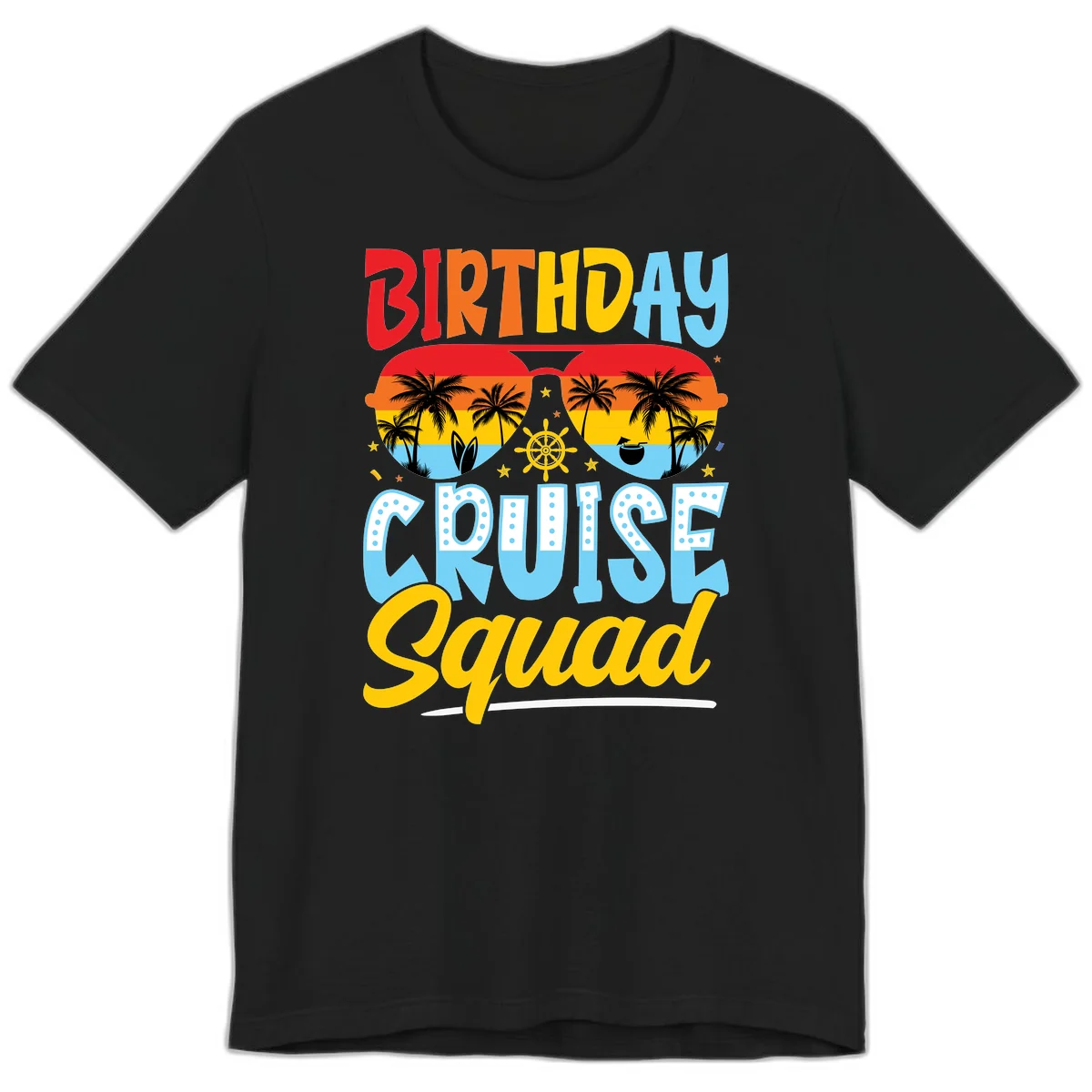 Birthday Cruise Squad Premium T-Shirt in Black