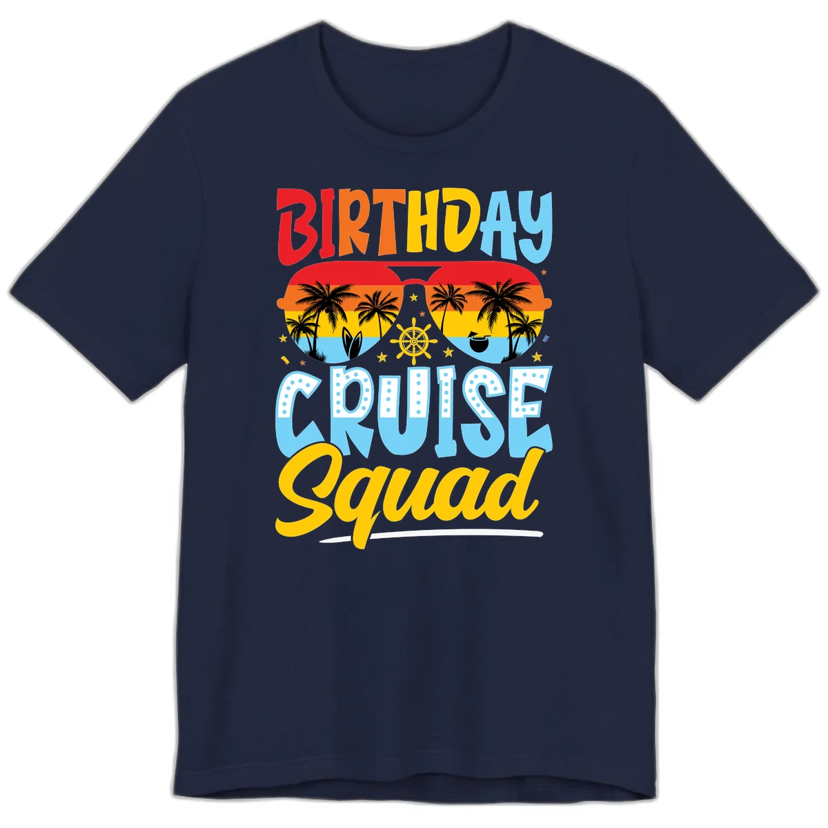 Birthday Cruise Squad Premium T-Shirt in Navy