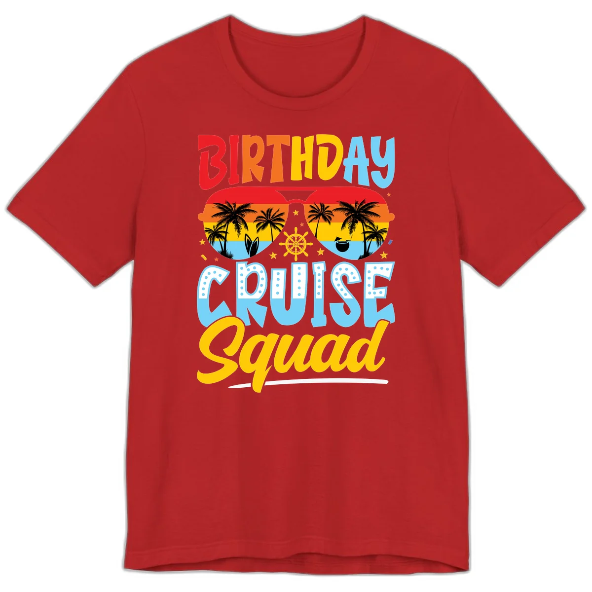 Birthday Cruise Squad Premium T-Shirt in Red