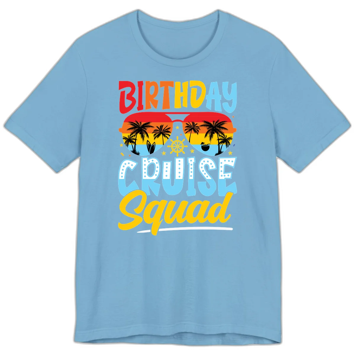 Birthday Cruise Squad Premium T-Shirt in Ocean Blue