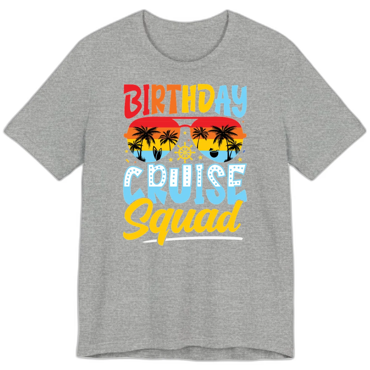 Birthday Cruise Squad Premium T-Shirt in Athletic Heather