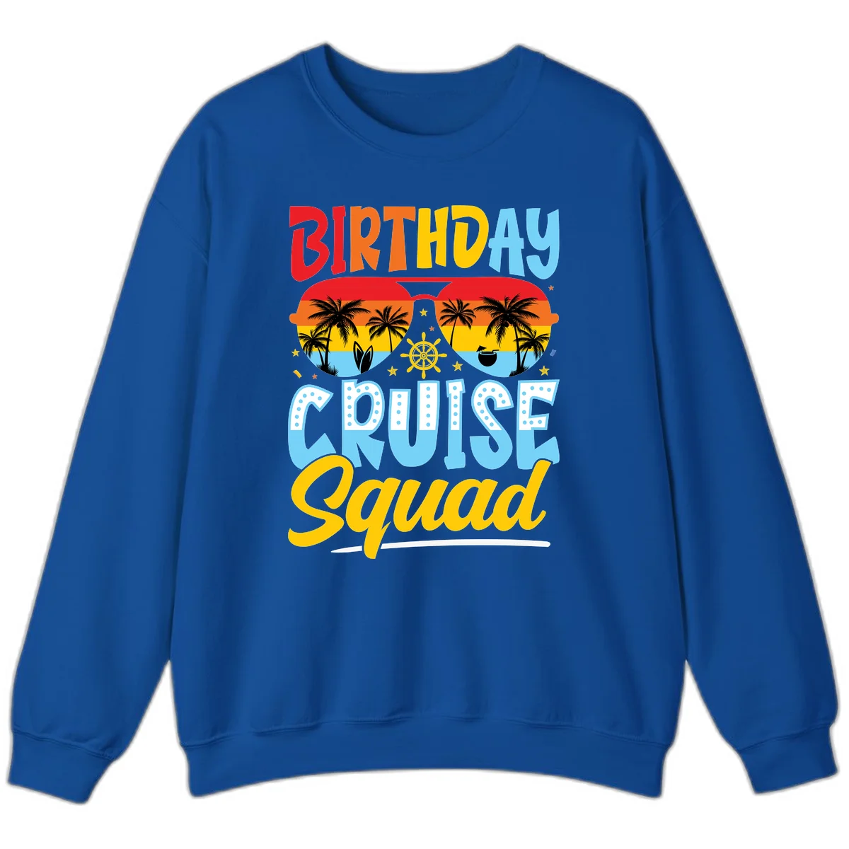 Birthday Cruise Squad Sweatshirt in Royal