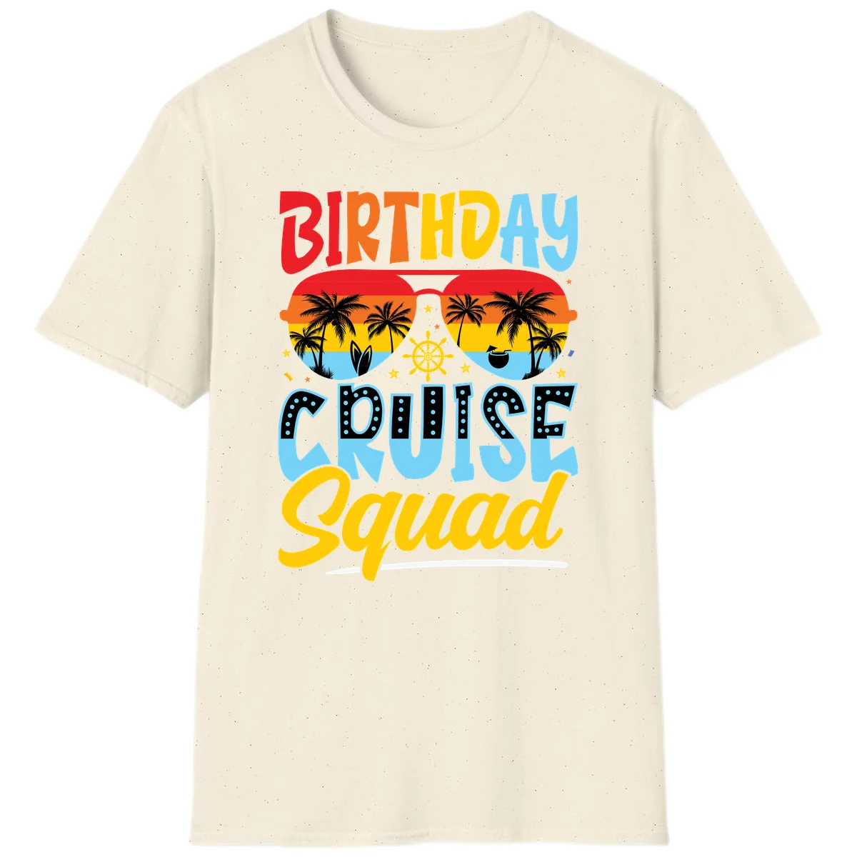 Birthday Cruise Squad T-Shirt in Natural