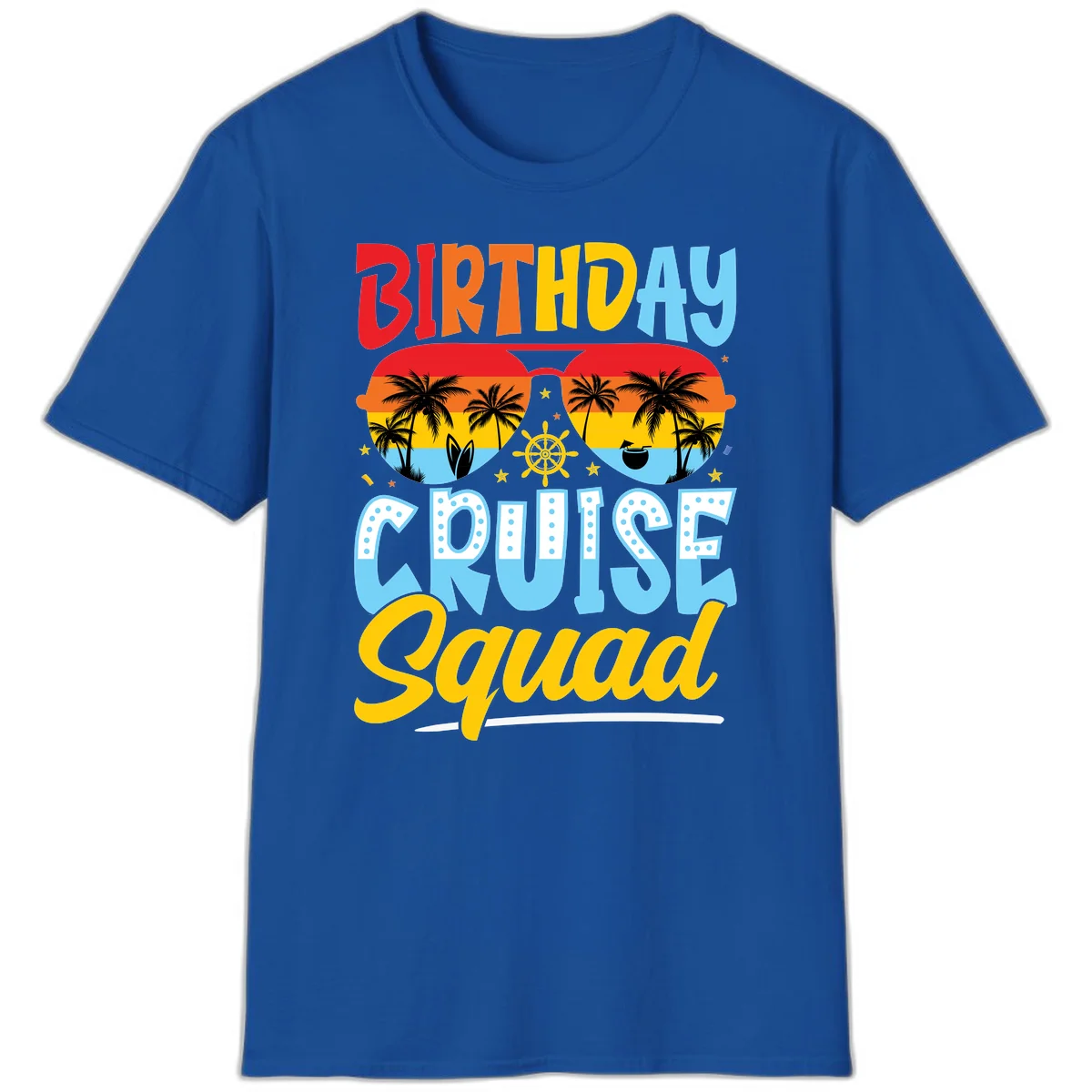 Birthday Cruise Squad T-Shirt in Royal