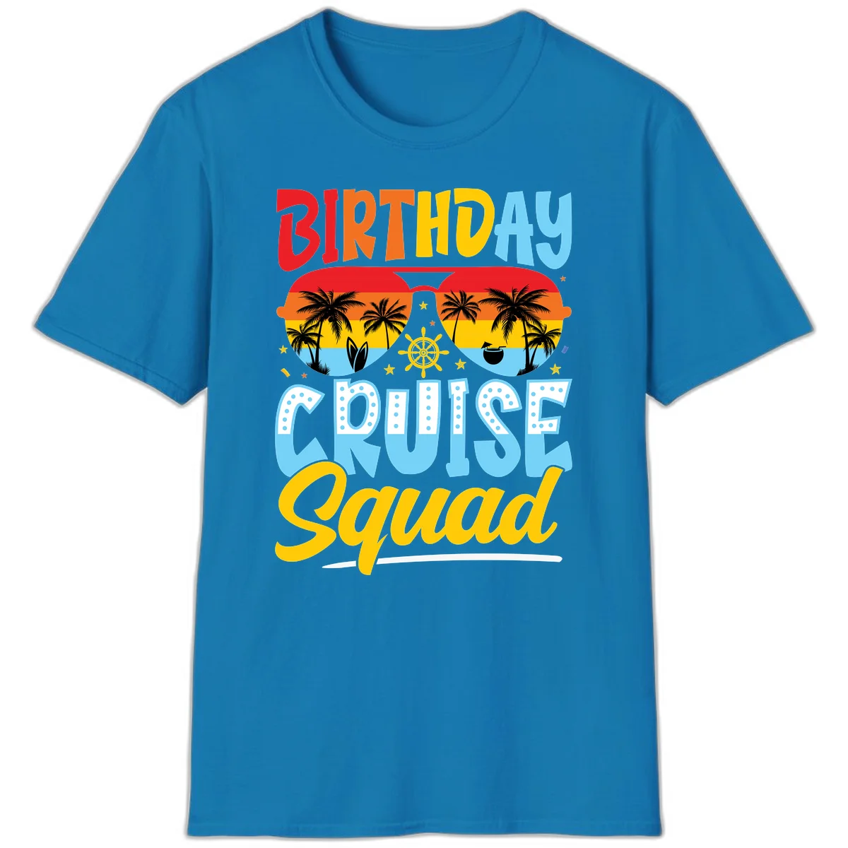 Birthday Cruise Squad T-Shirt in Sapphire