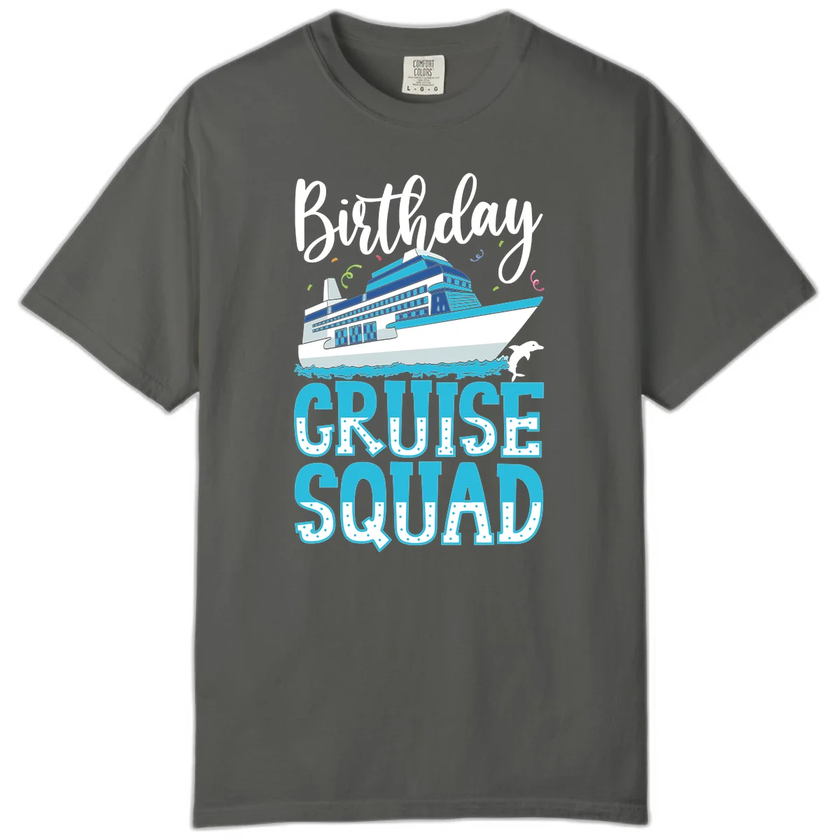 Birthday Cruise Squad Comfort Color in Pepper