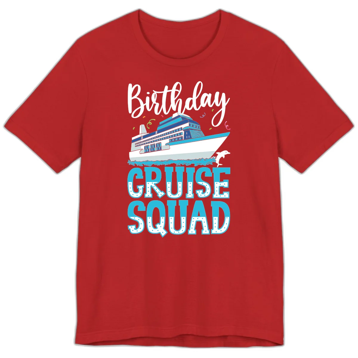 Birthday Cruise Squad Premium T-Shirt in Red