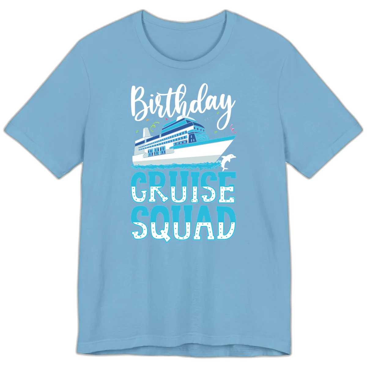 Birthday Cruise Squad Premium T-Shirt in Ocean Blue