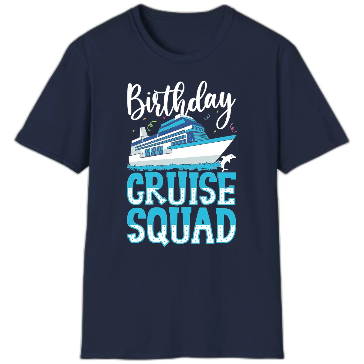 Birthday Cruise Squad T-Shirt in Navy