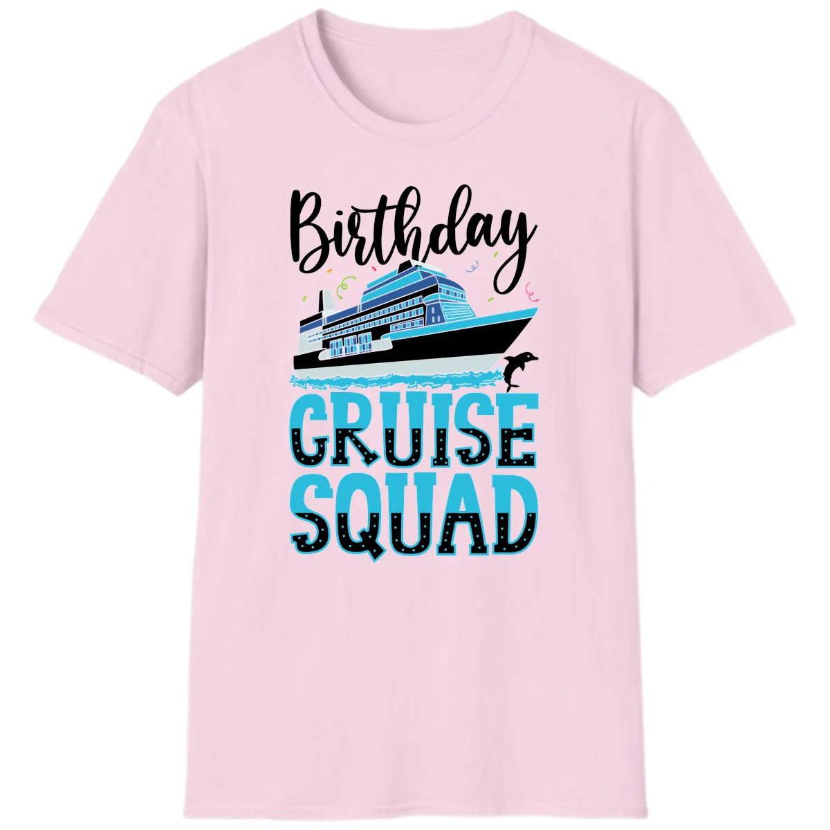 Birthday Cruise Squad T-Shirt in Light Pink