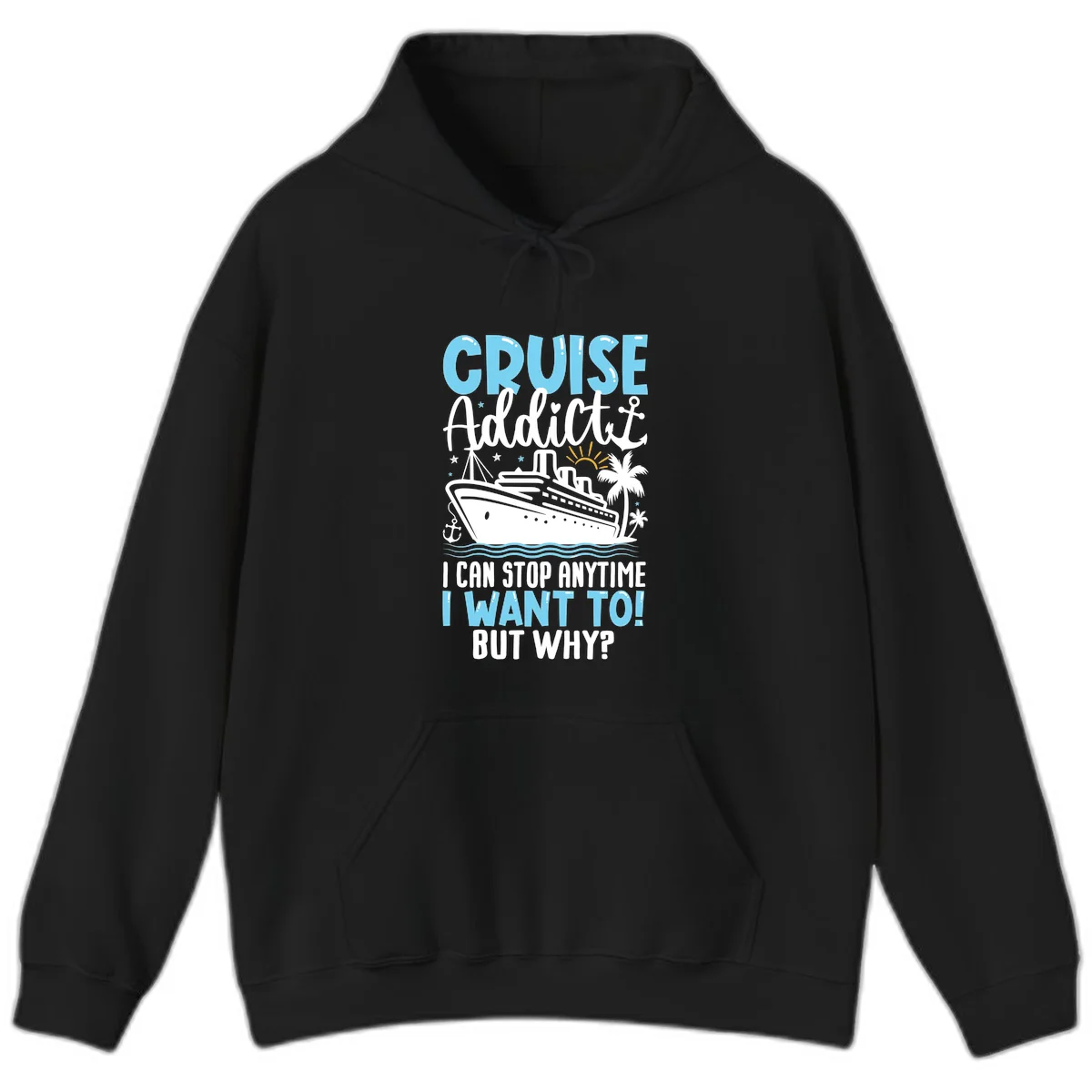 Cruise Addict I Can Stop Anytime Hoodie in Black