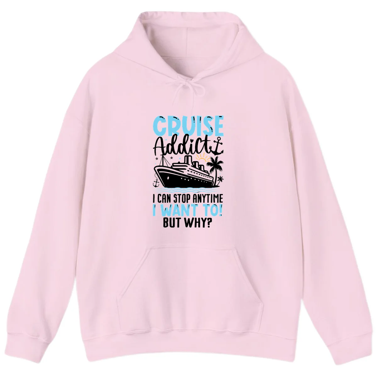 Cruise Addict I Can Stop Anytime Hoodie in Light Pink