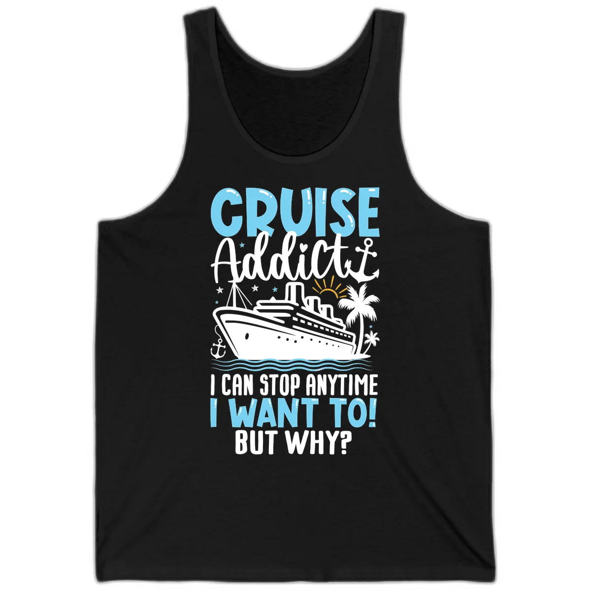 Cruise Addict I Can Stop Anytime Tank in Black