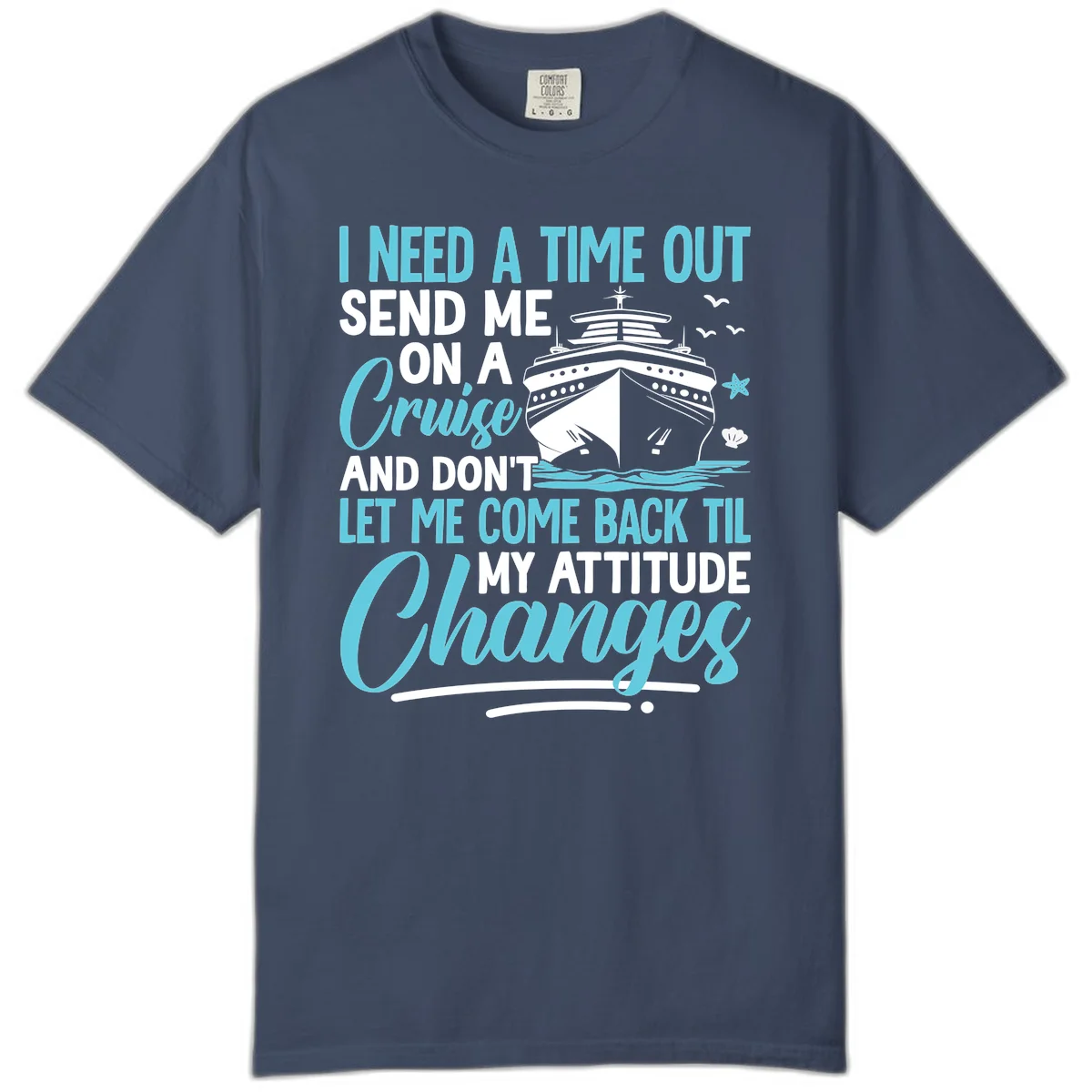 Attitude Adjustment Cruise Escape Comfort Color Tee in Midnight