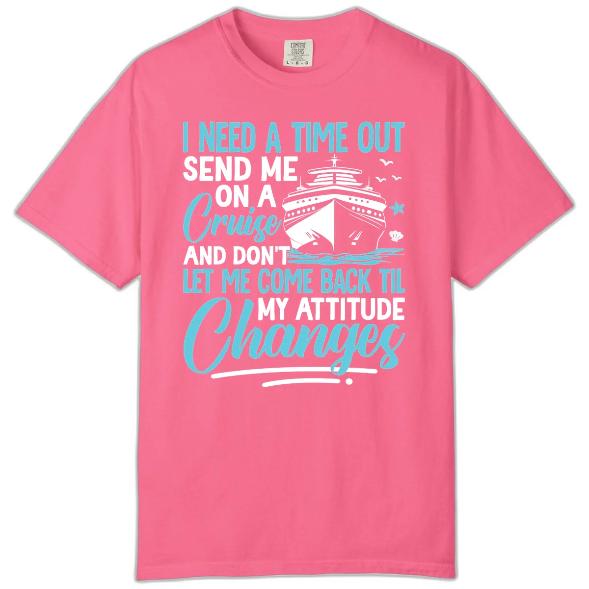 Attitude Adjustment Cruise Escape Comfort Color Tee in Crunchberry