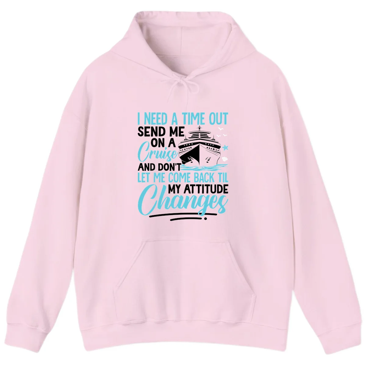 Attitude Adjustment Cruise Escape Hoodie in Light Pink