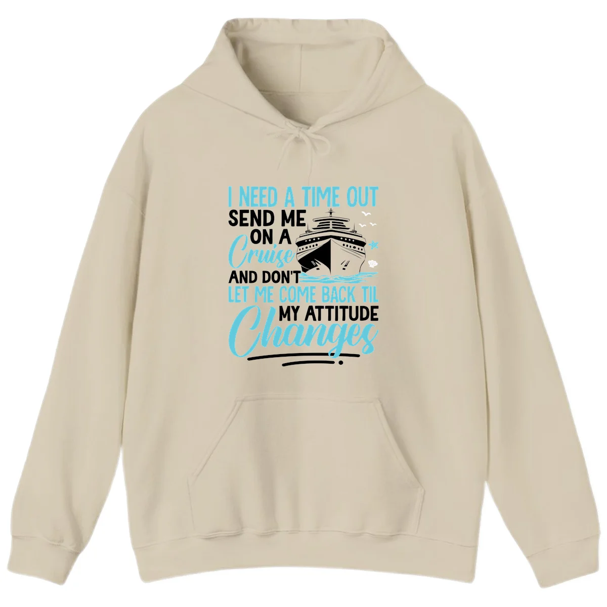 Attitude Adjustment Cruise Escape Hoodie in Sand