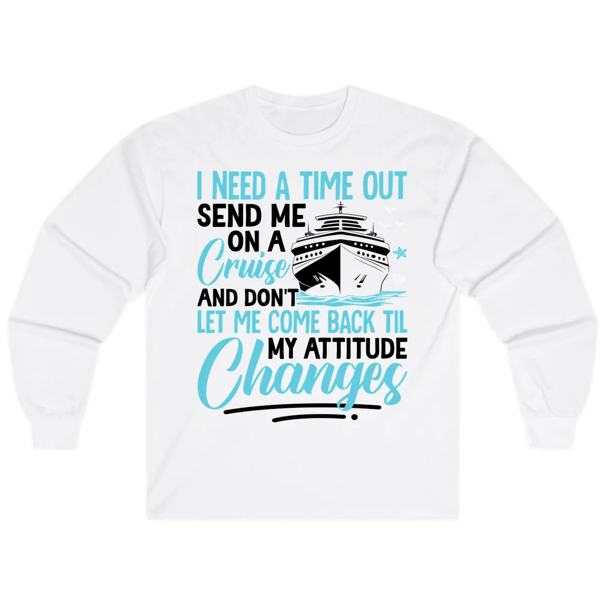 Attitude Adjustment Cruise Escape Long Sleeve in White