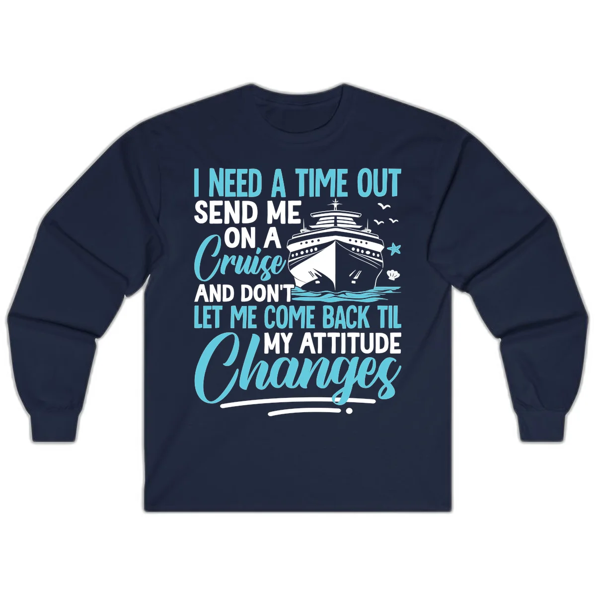 Attitude Adjustment Cruise Escape Long Sleeve in Navy