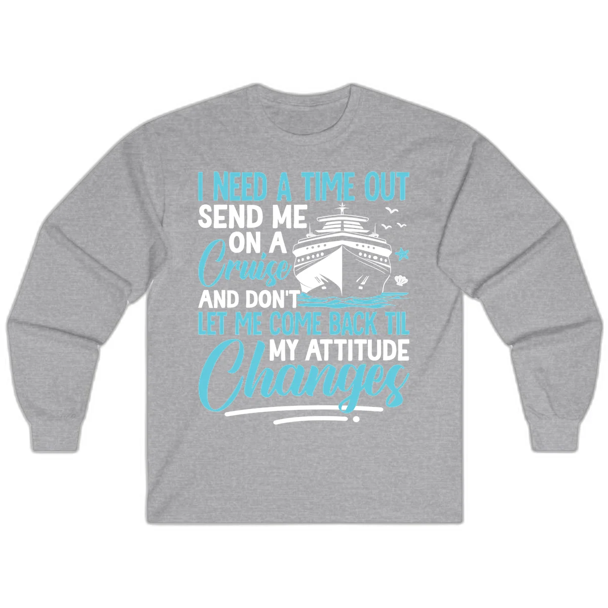 Attitude Adjustment Cruise Escape Long Sleeve in Sport Grey